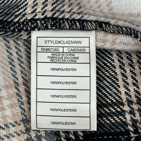 BB Dakota by Steve Madden Women's Boxy Shacket Anthracite Multi Size XXL - Picture 5 of 8